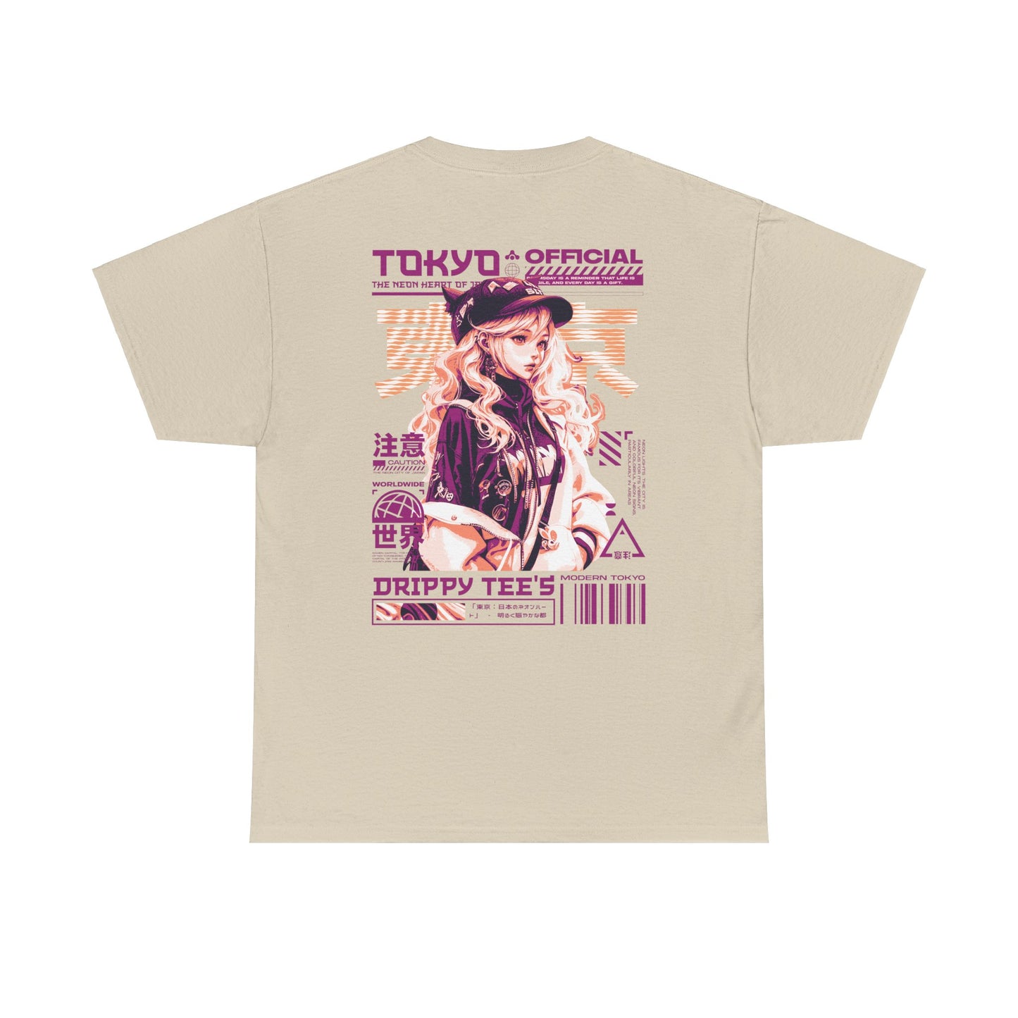 Drippy Tee's Neon Tokyo Unisex Heavy Cotton Tee