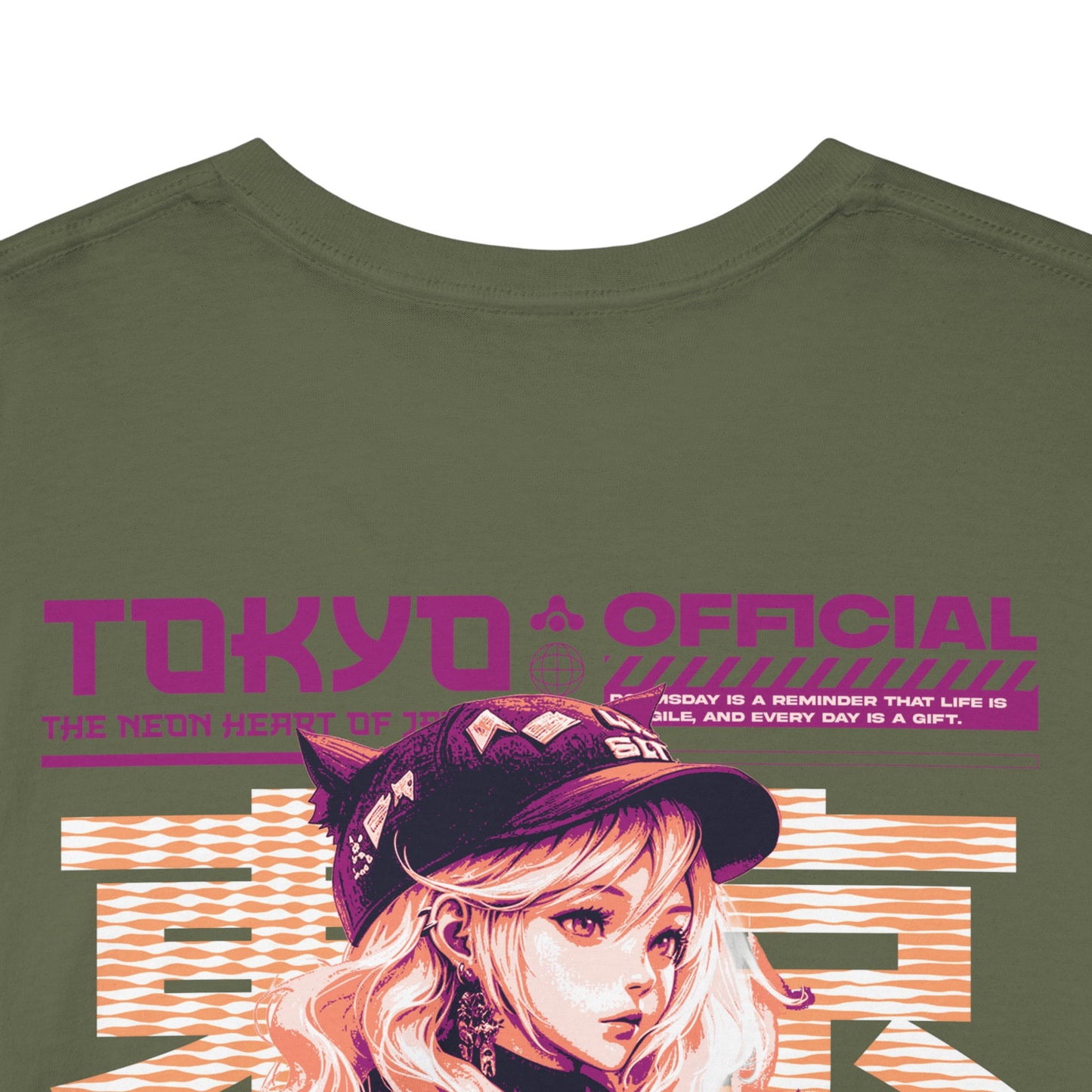Drippy Tee's Neon Tokyo Unisex Heavy Cotton Tee