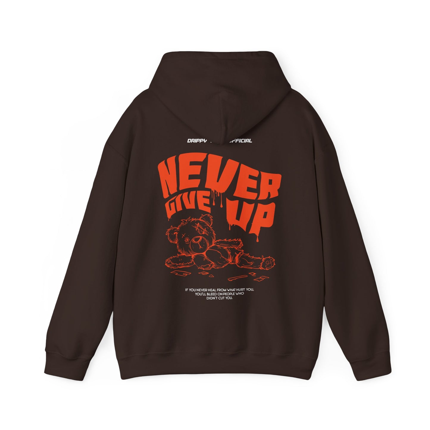 DTO Never Give Up Unisex Heavy Blend™ Hooded Sweatshirt