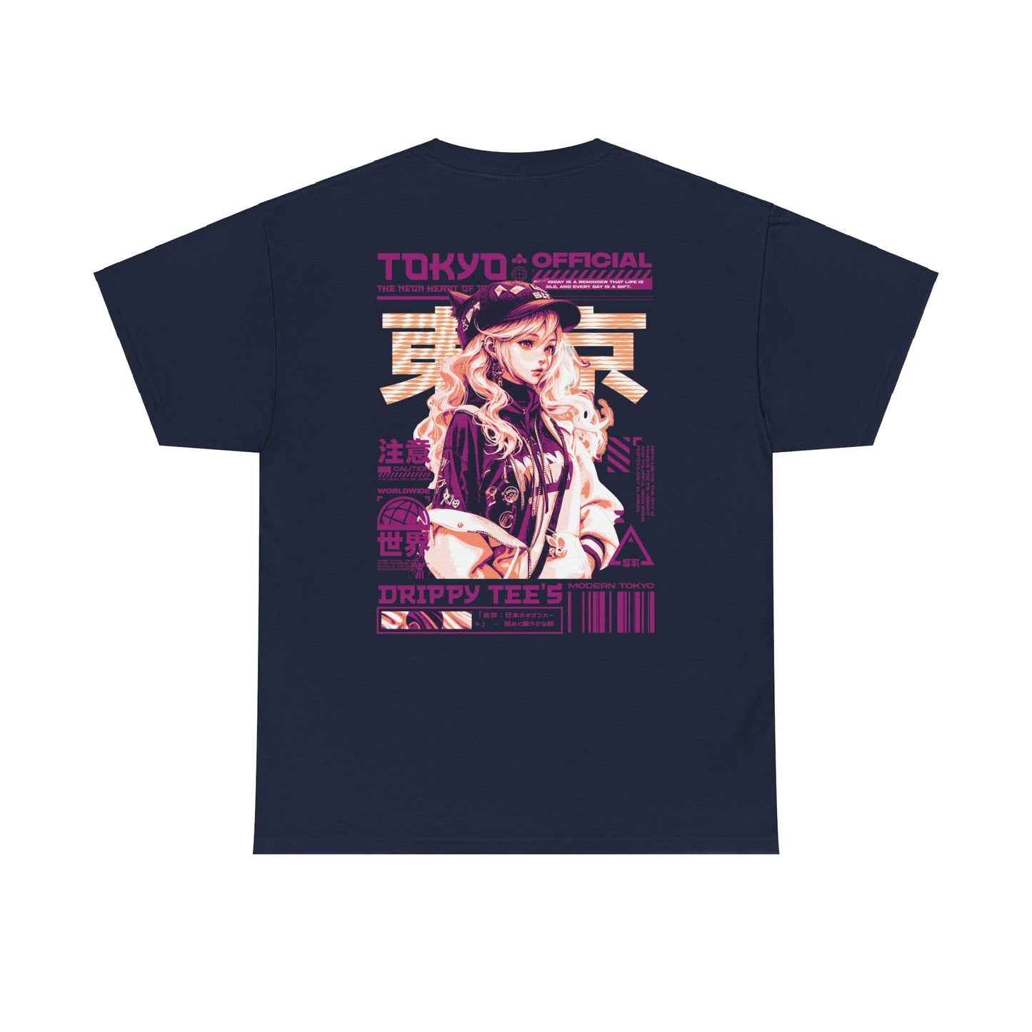 Drippy Tee's Neon Tokyo Unisex Heavy Cotton Tee