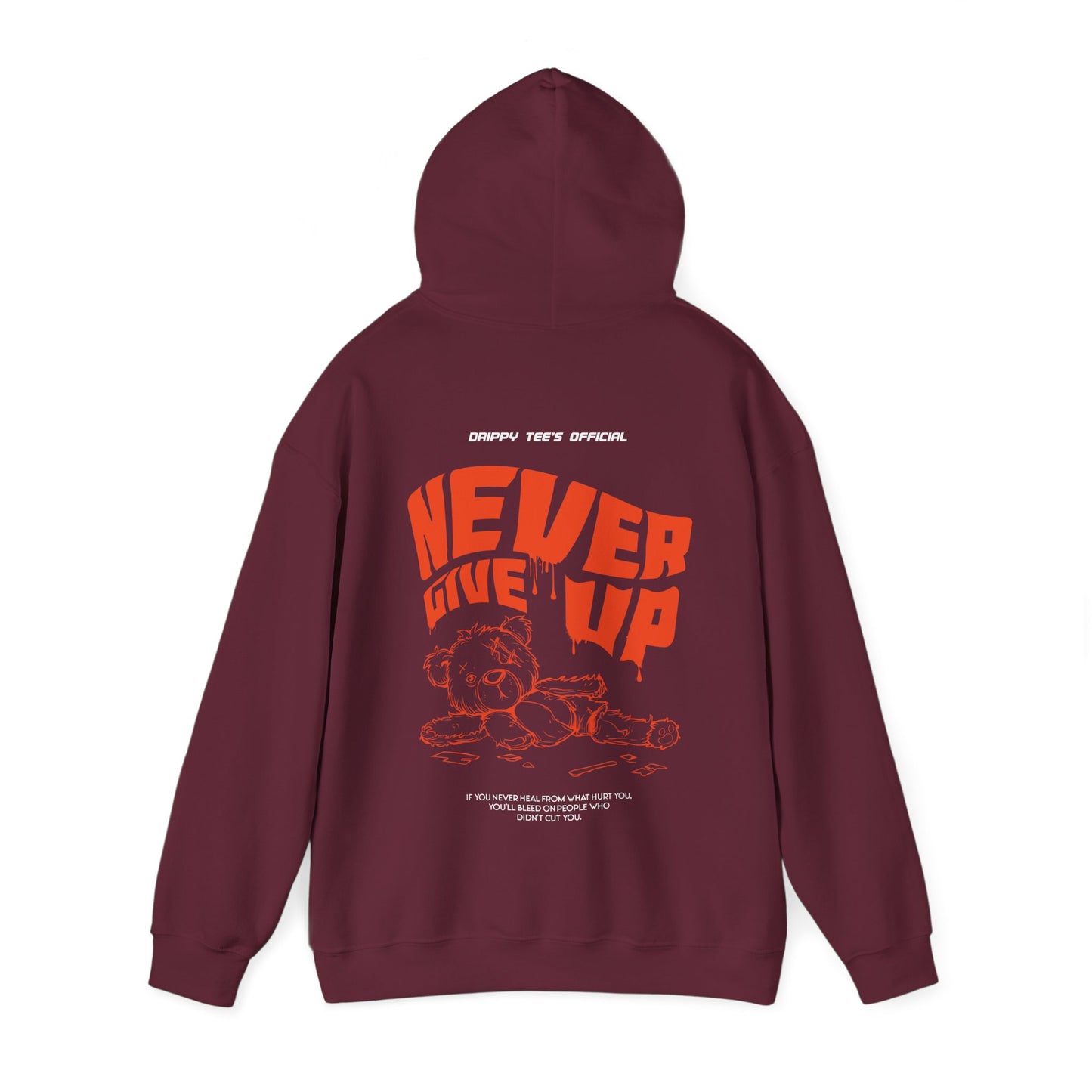 DTO Never Give Up Unisex Heavy Blend™ Hooded Sweatshirt
