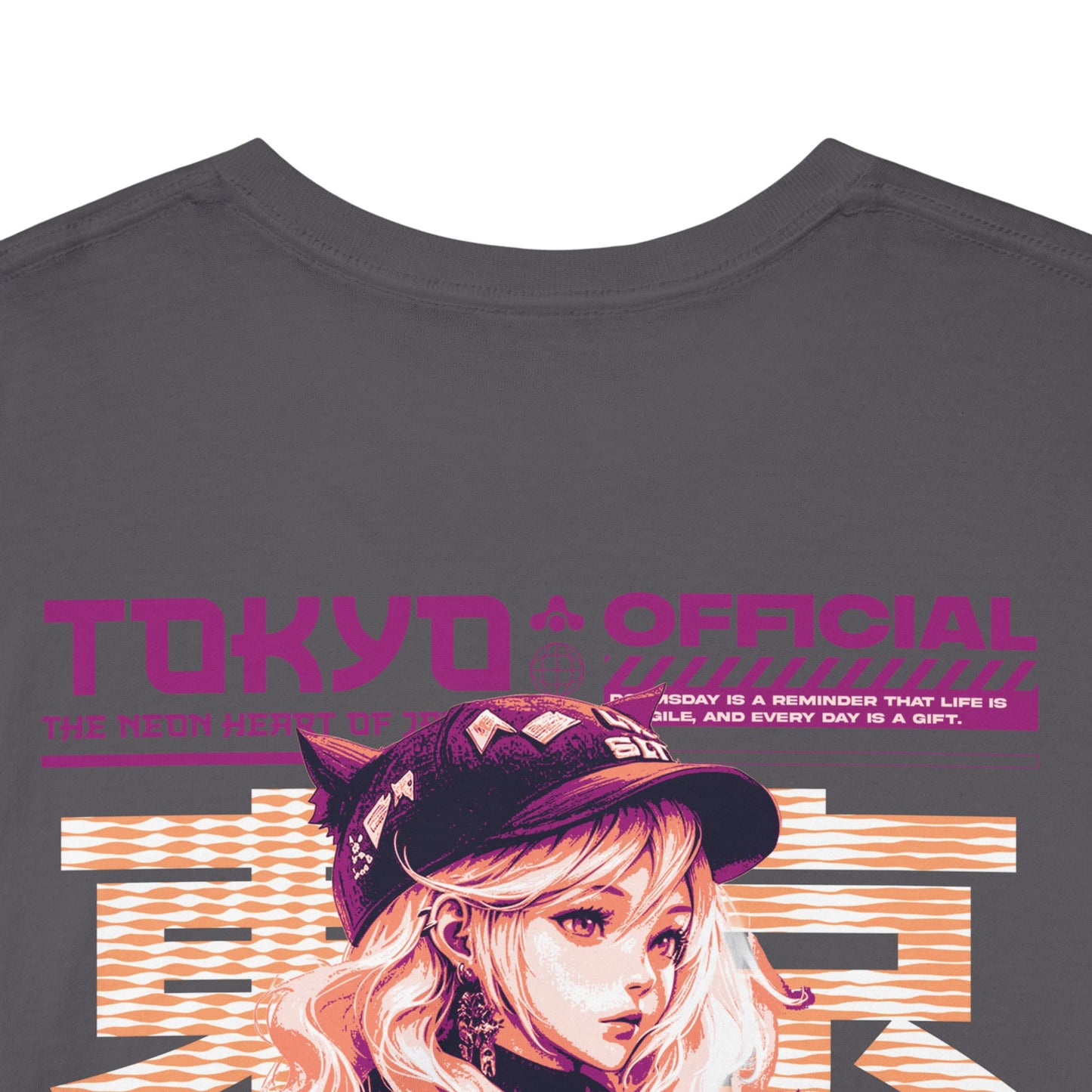 Drippy Tee's Neon Tokyo Unisex Heavy Cotton Tee