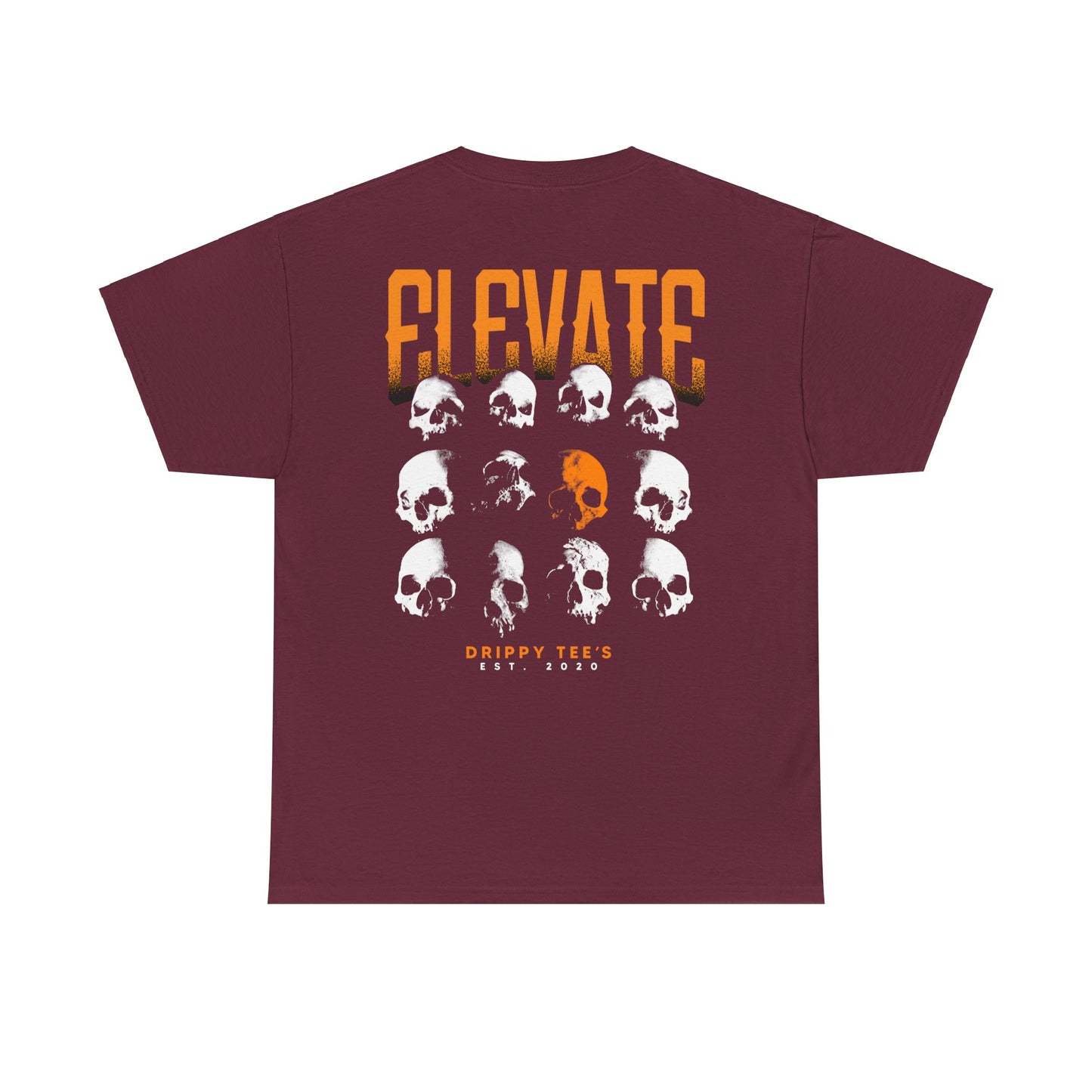 Drippy Tee's Elevate Skull Unisex Heavy Cotton Tee