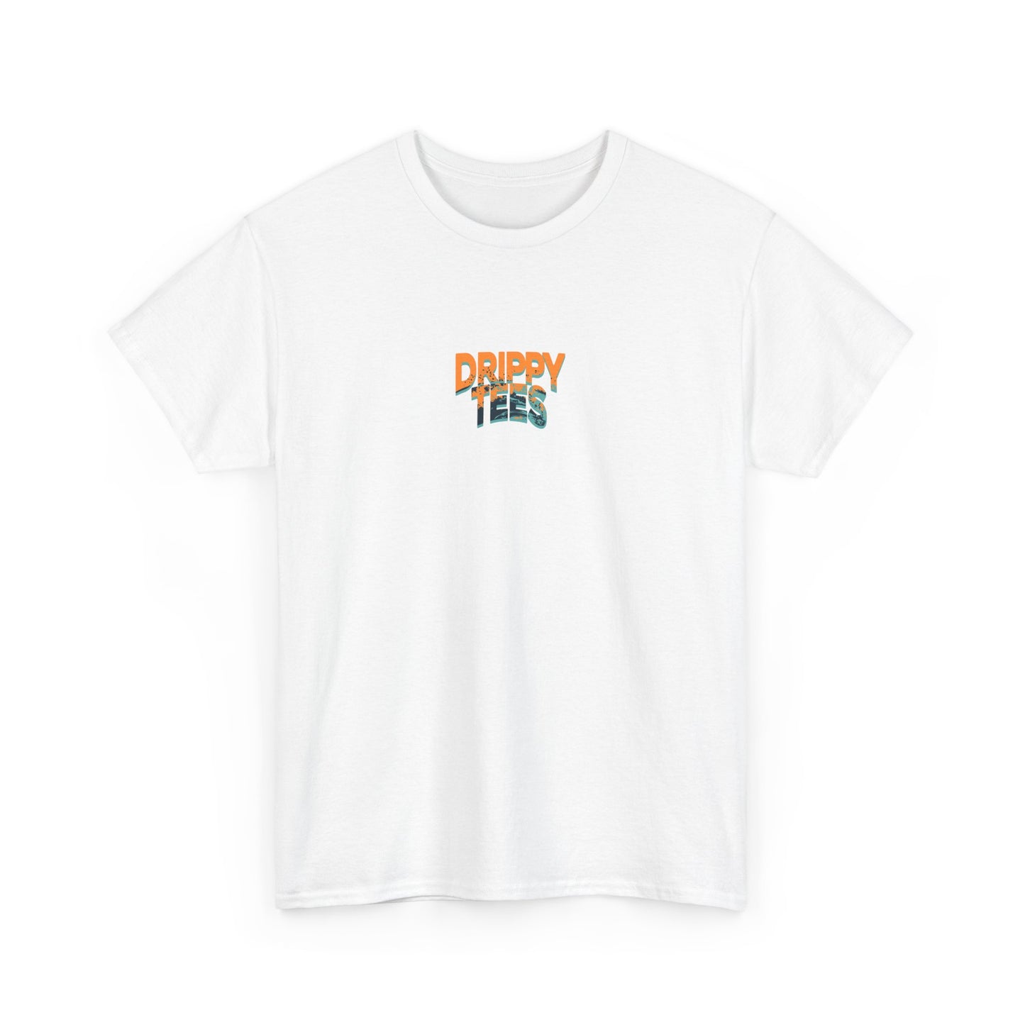 Drippy Tee's Surf-Inspired Unisex Heavy Cotton Tee - 'Ride in the Waves' Graphic