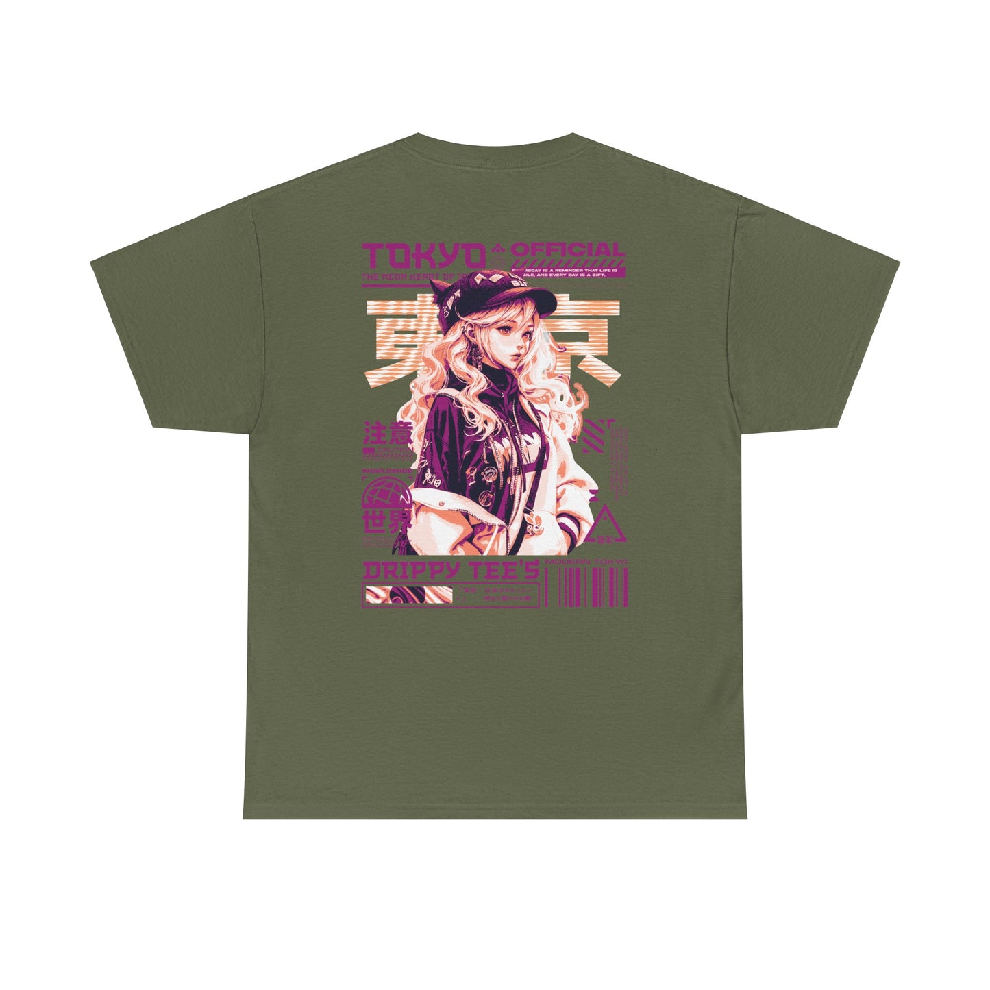 Drippy Tee's Neon Tokyo Unisex Heavy Cotton Tee