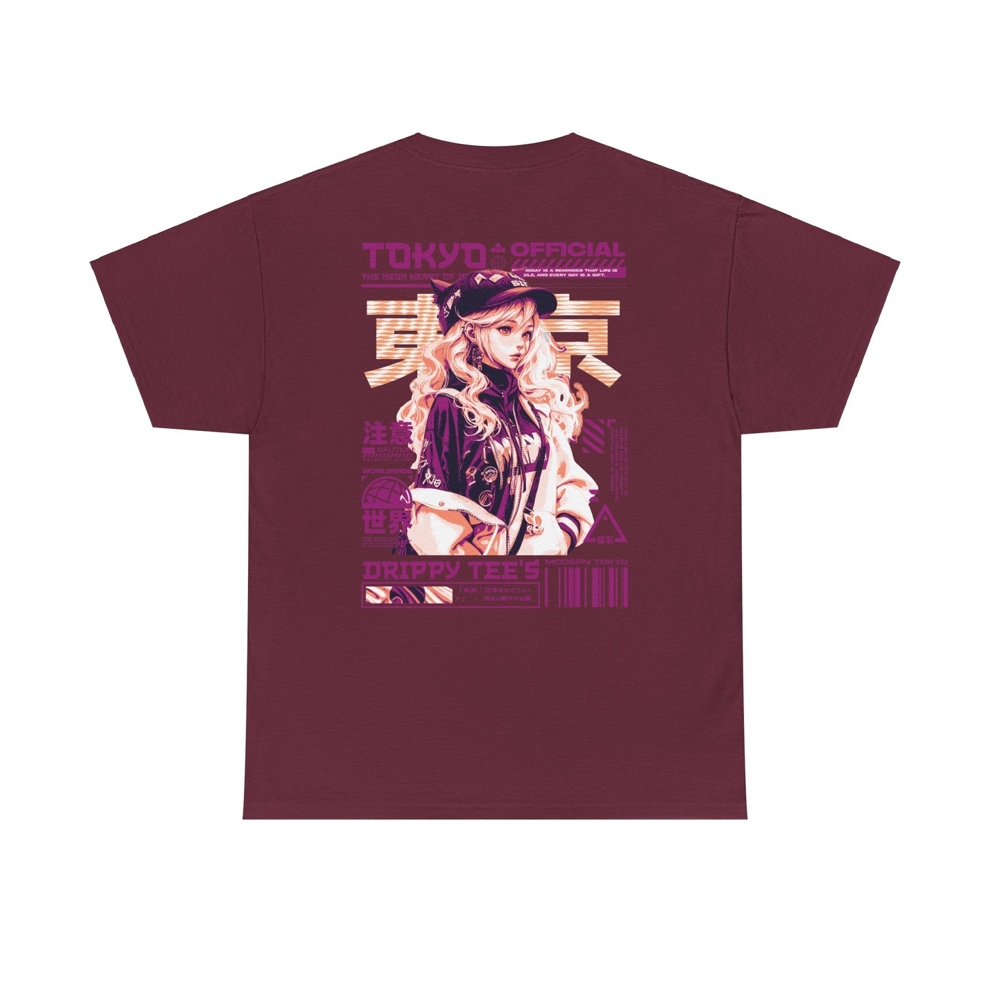 Drippy Tee's Neon Tokyo Unisex Heavy Cotton Tee
