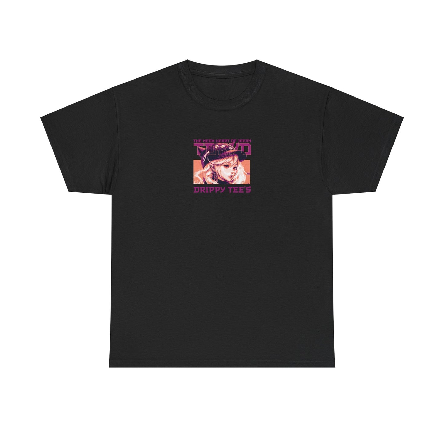 Drippy Tee's Neon Tokyo Unisex Heavy Cotton Tee