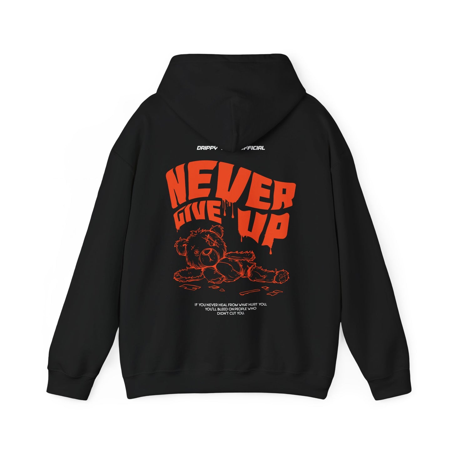 DTO Never Give Up Unisex Heavy Blend™ Hooded Sweatshirt