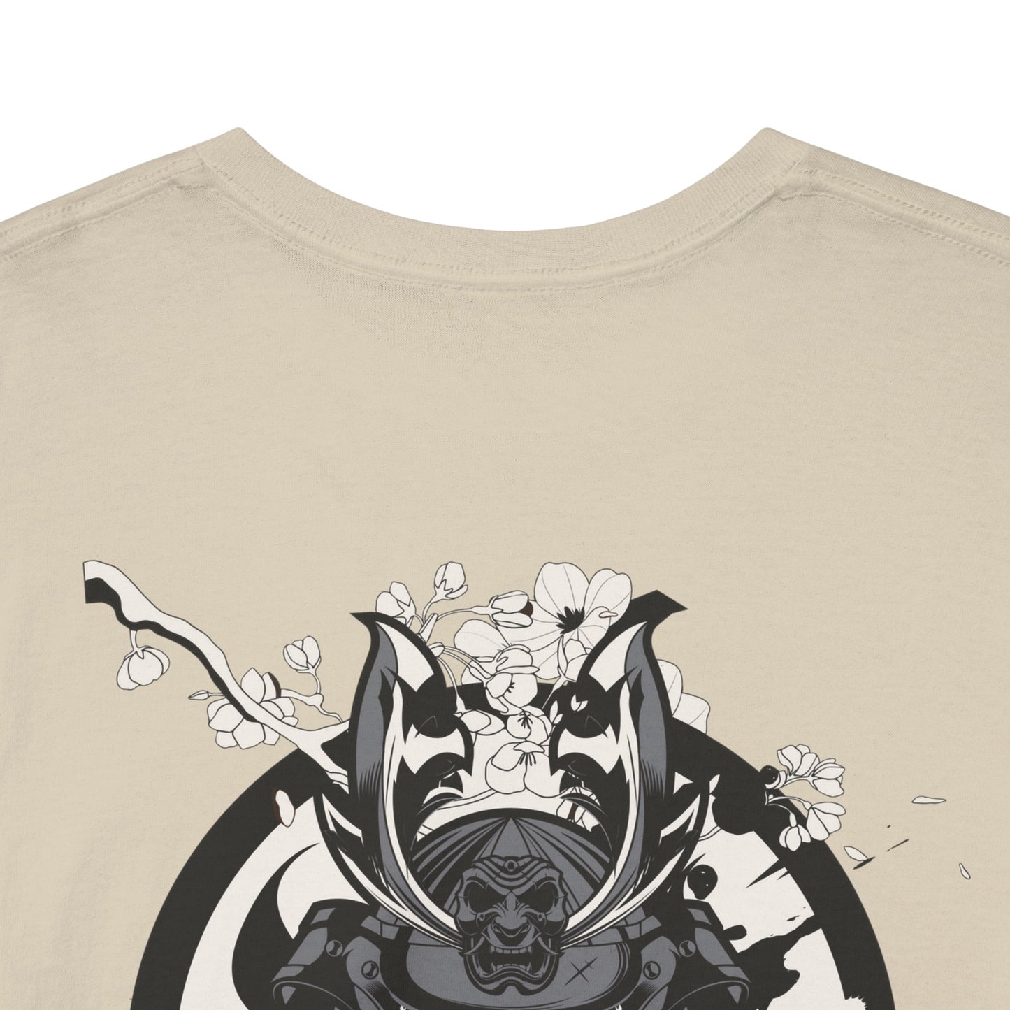 Drippy Tees Samurai Skull Shirt Double Sided Unisex Heavy Cotton Tee