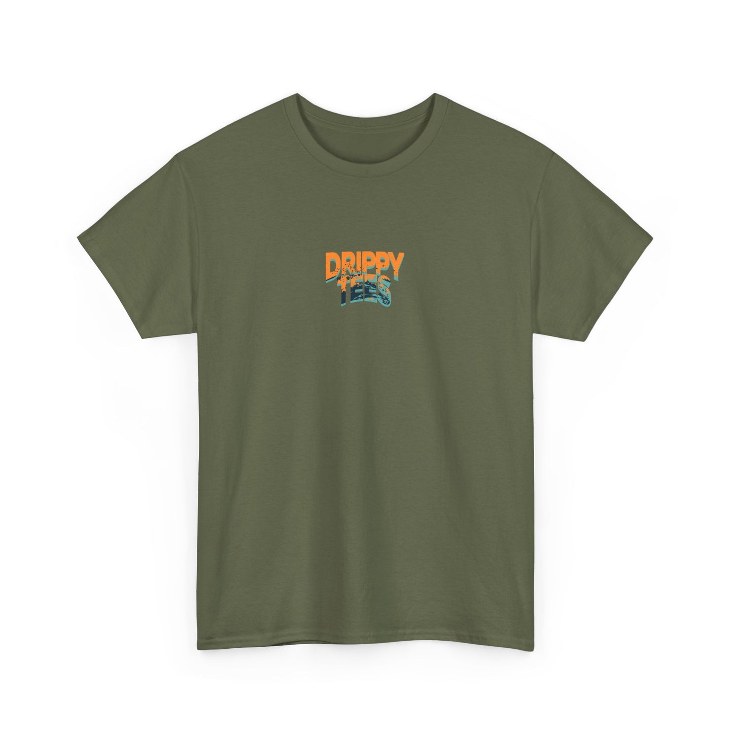 Drippy Tee's Surf-Inspired Unisex Heavy Cotton Tee - 'Ride in the Waves' Graphic