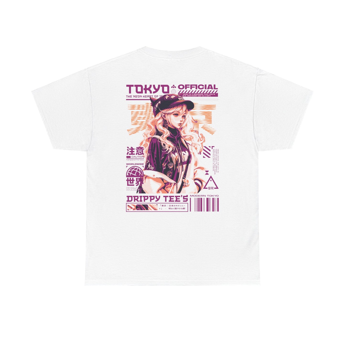 Drippy Tee's Neon Tokyo Unisex Heavy Cotton Tee