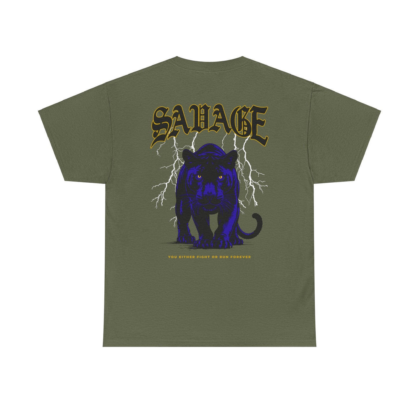 Drippy Tee's Savage Heavy Cotton Tee - Unisex Graphic Tee for Bold Style