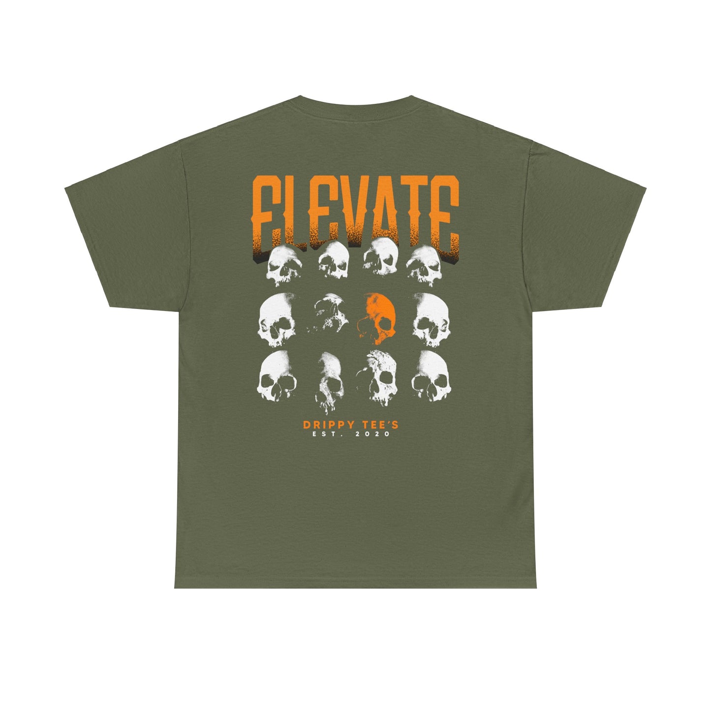 Drippy Tee's Elevate Skull Unisex Heavy Cotton Tee