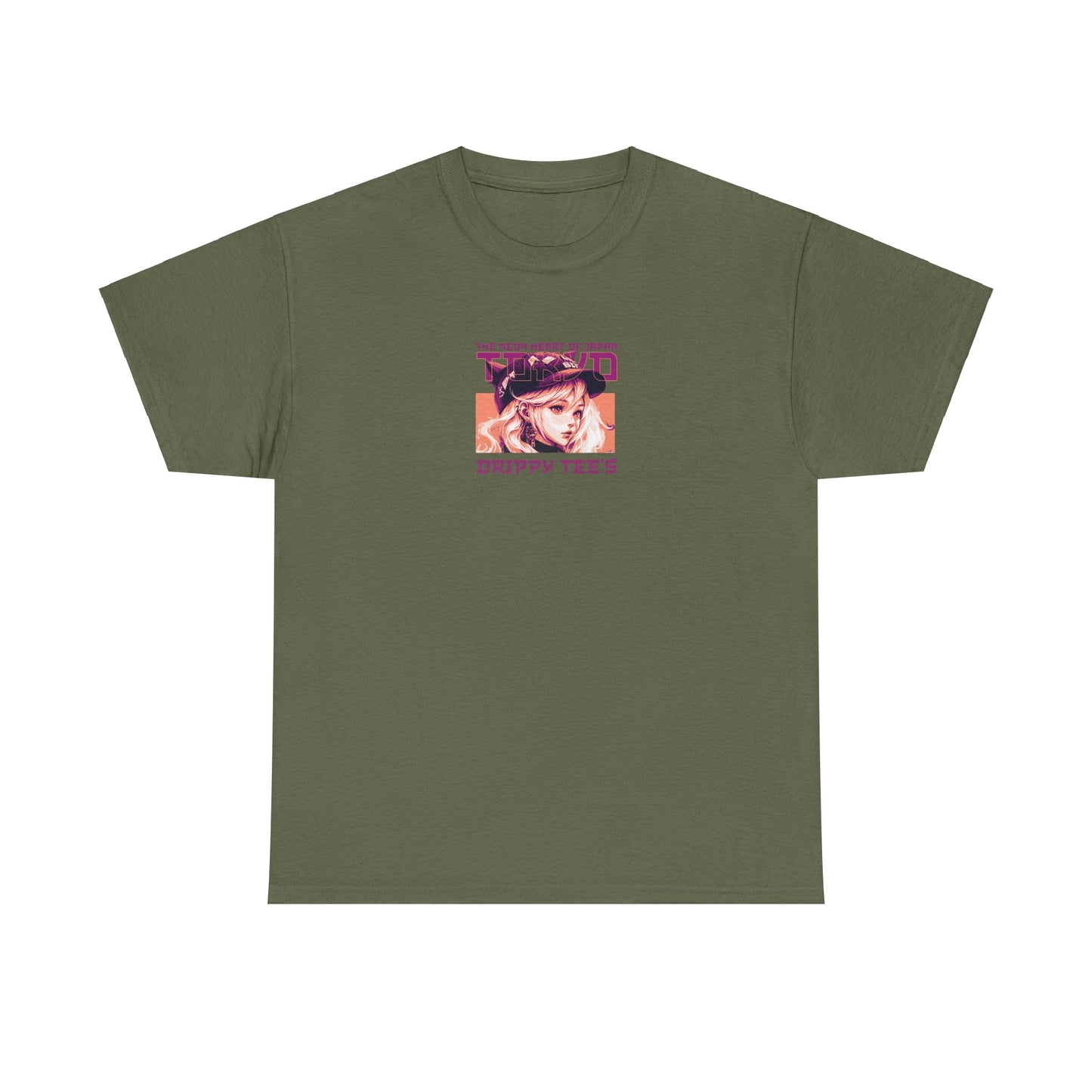 Drippy Tee's Neon Tokyo Unisex Heavy Cotton Tee