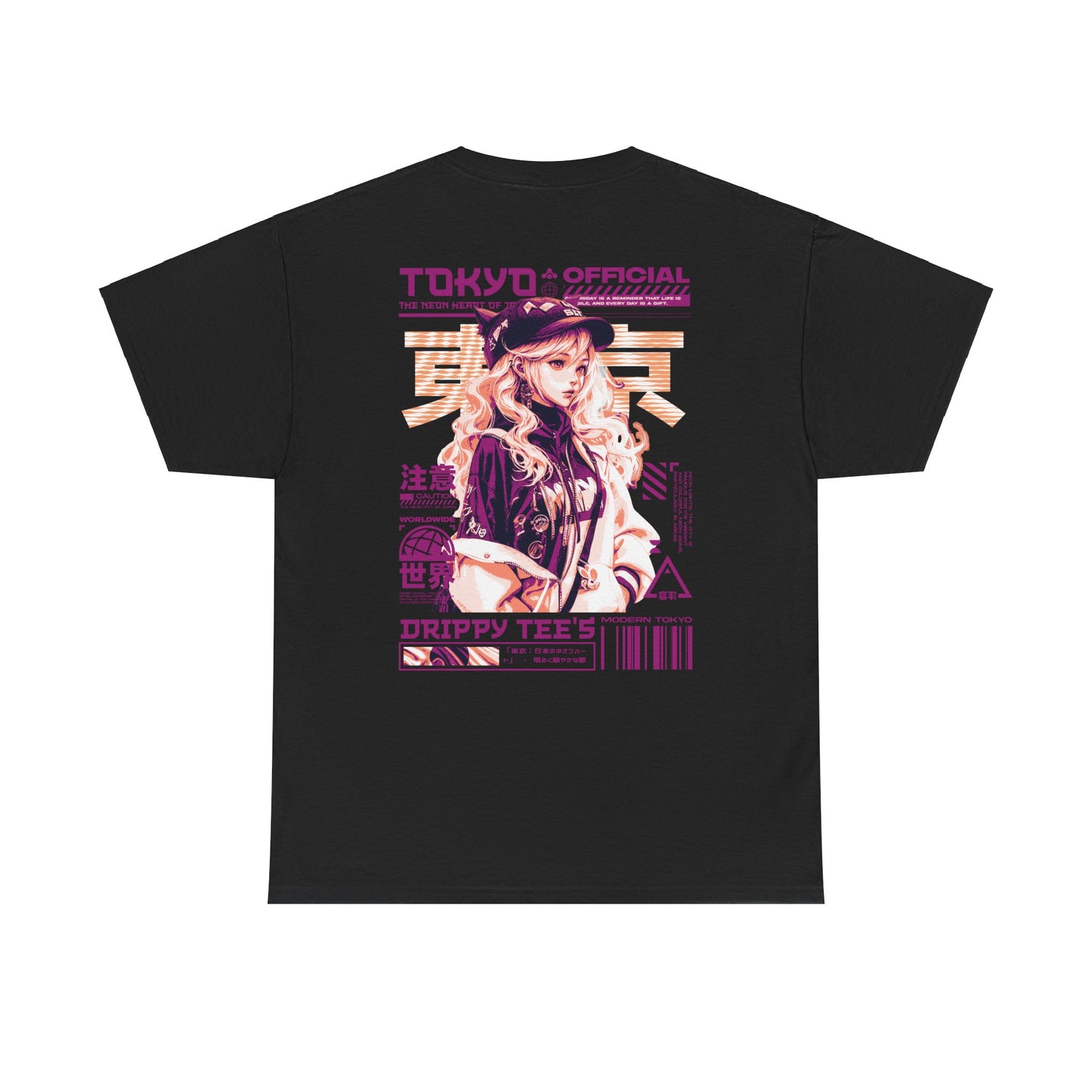 Drippy Tee's Neon Tokyo Unisex Heavy Cotton Tee