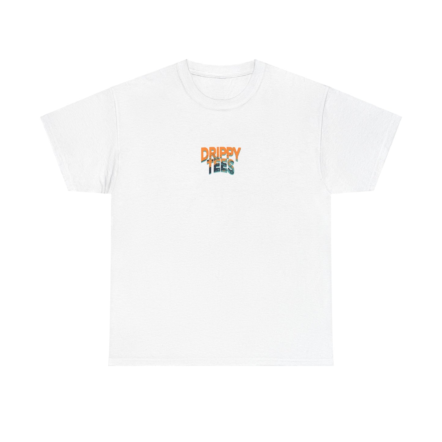 Drippy Tee's Surf-Inspired Unisex Heavy Cotton Tee - 'Ride in the Waves' Graphic
