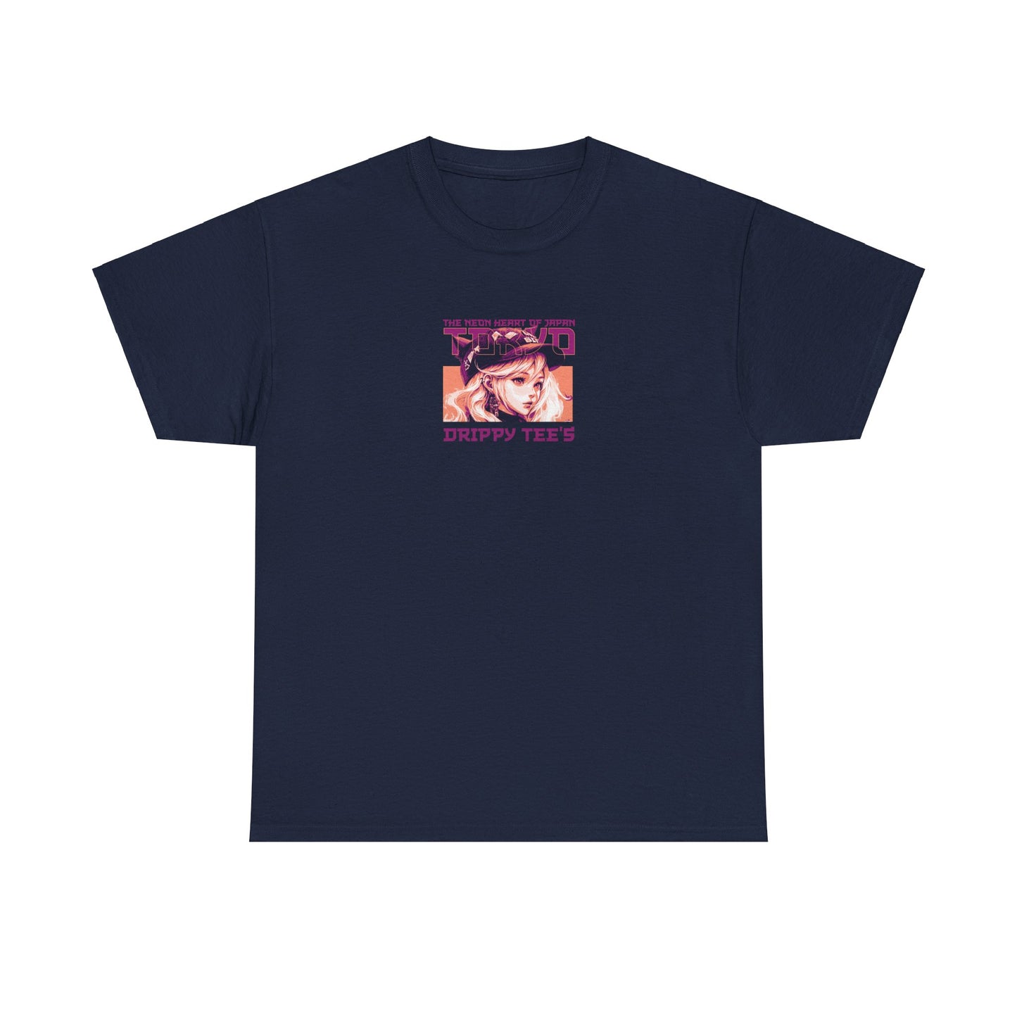 Drippy Tee's Neon Tokyo Unisex Heavy Cotton Tee