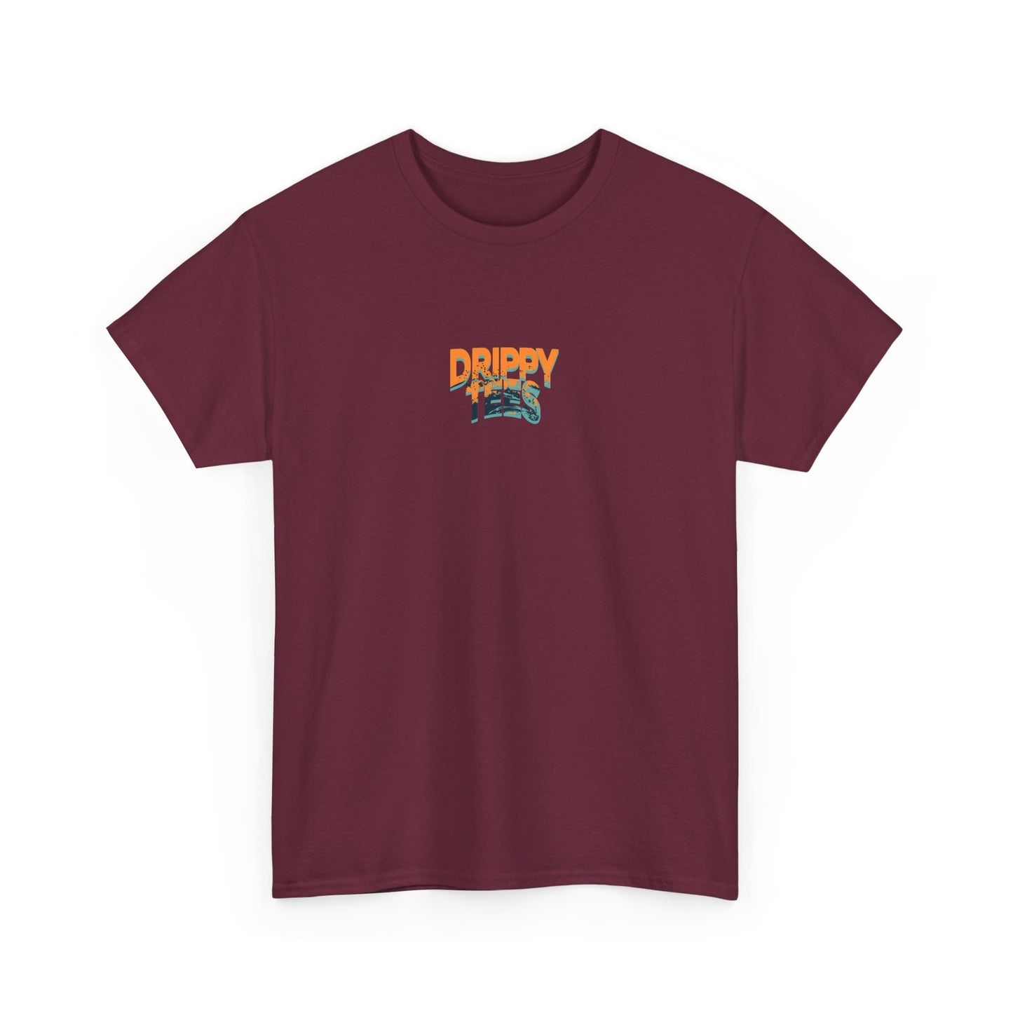 Drippy Tee's Surf-Inspired Unisex Heavy Cotton Tee - 'Ride in the Waves' Graphic