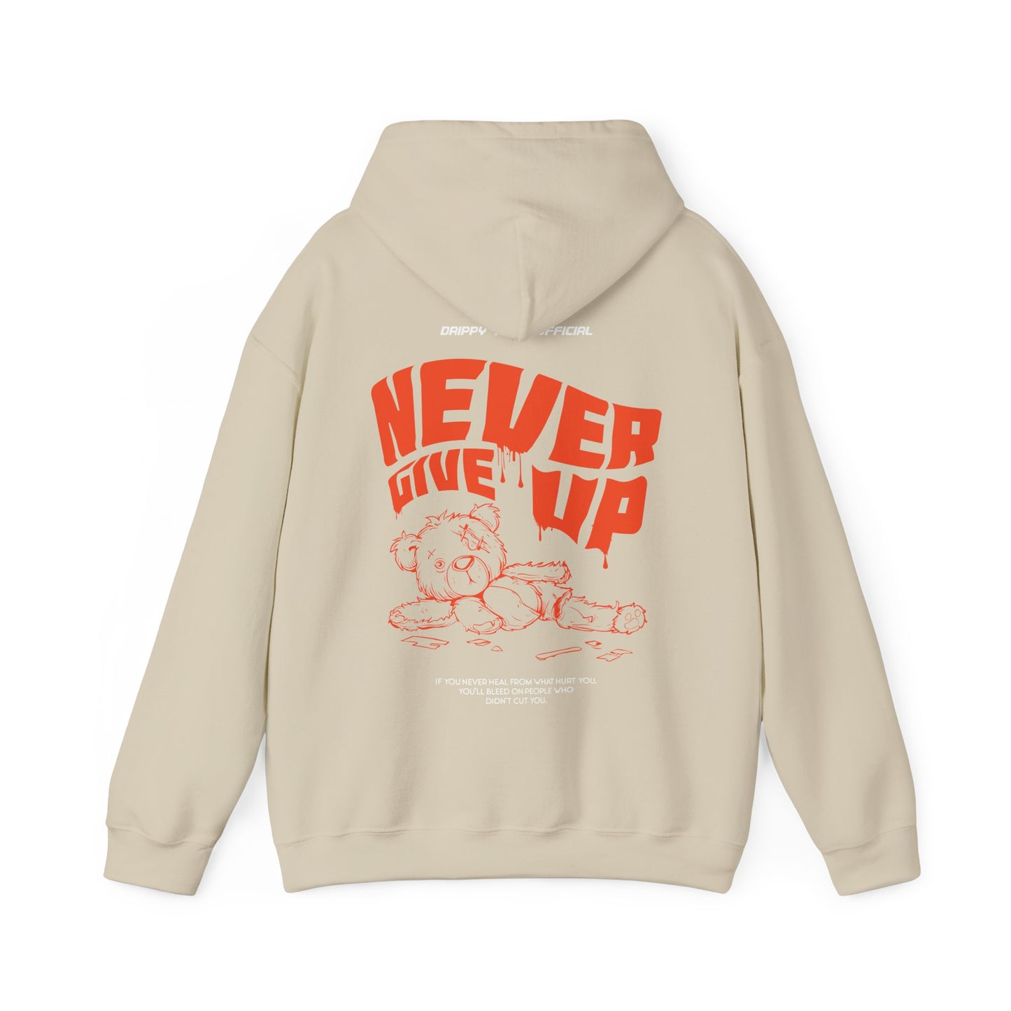 DTO Never Give Up Unisex Heavy Blend™ Hooded Sweatshirt