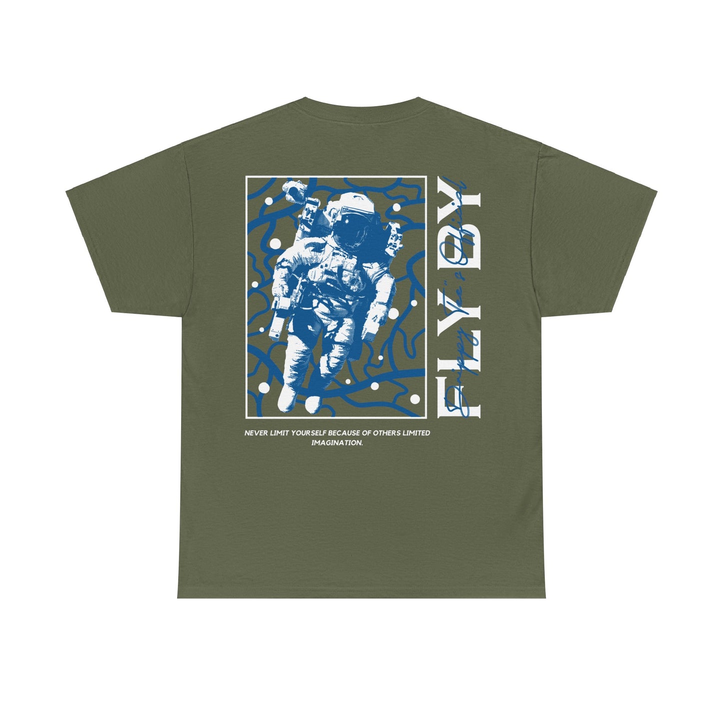 Drippy Tee's Fly By Astronaut Unisex Heavy Cotton Tee
