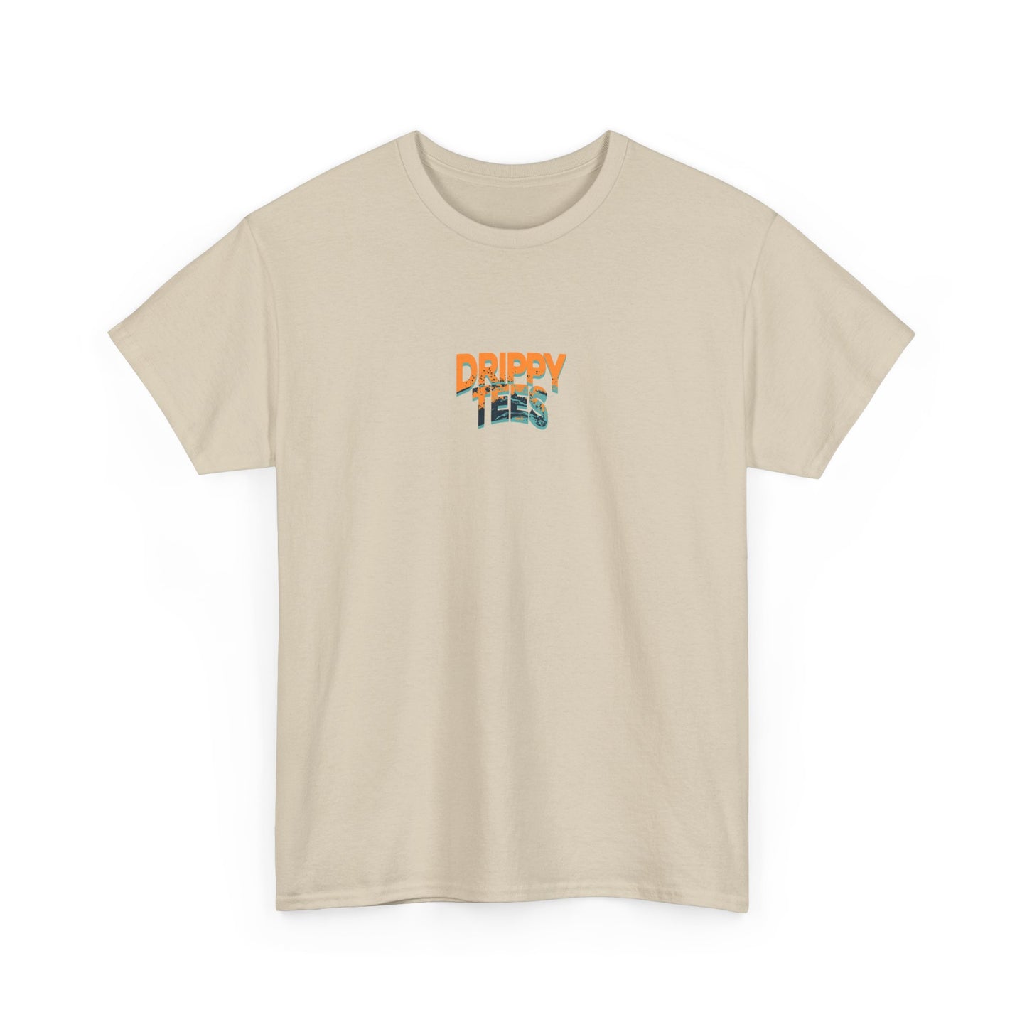 Drippy Tee's Surf-Inspired Unisex Heavy Cotton Tee - 'Ride in the Waves' Graphic
