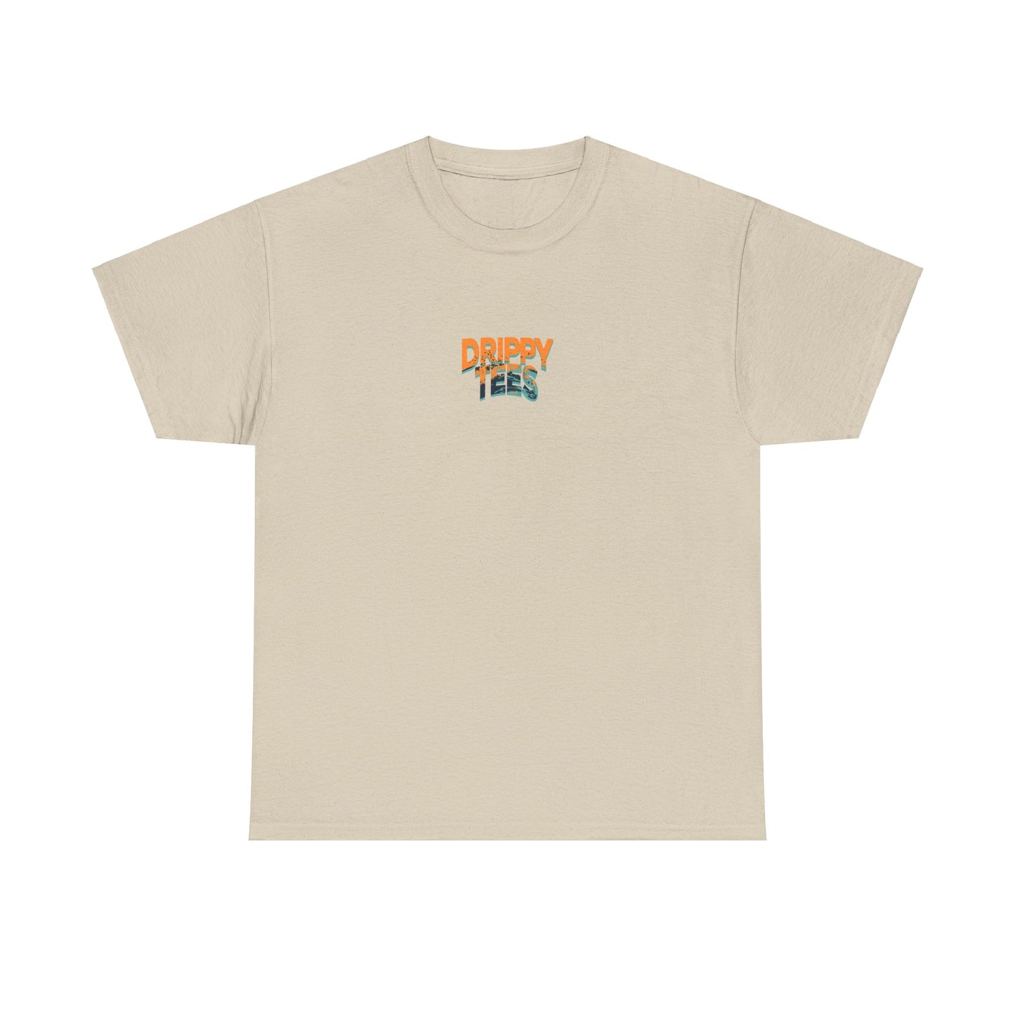 Drippy Tee's Surf-Inspired Unisex Heavy Cotton Tee - 'Ride in the Waves' Graphic