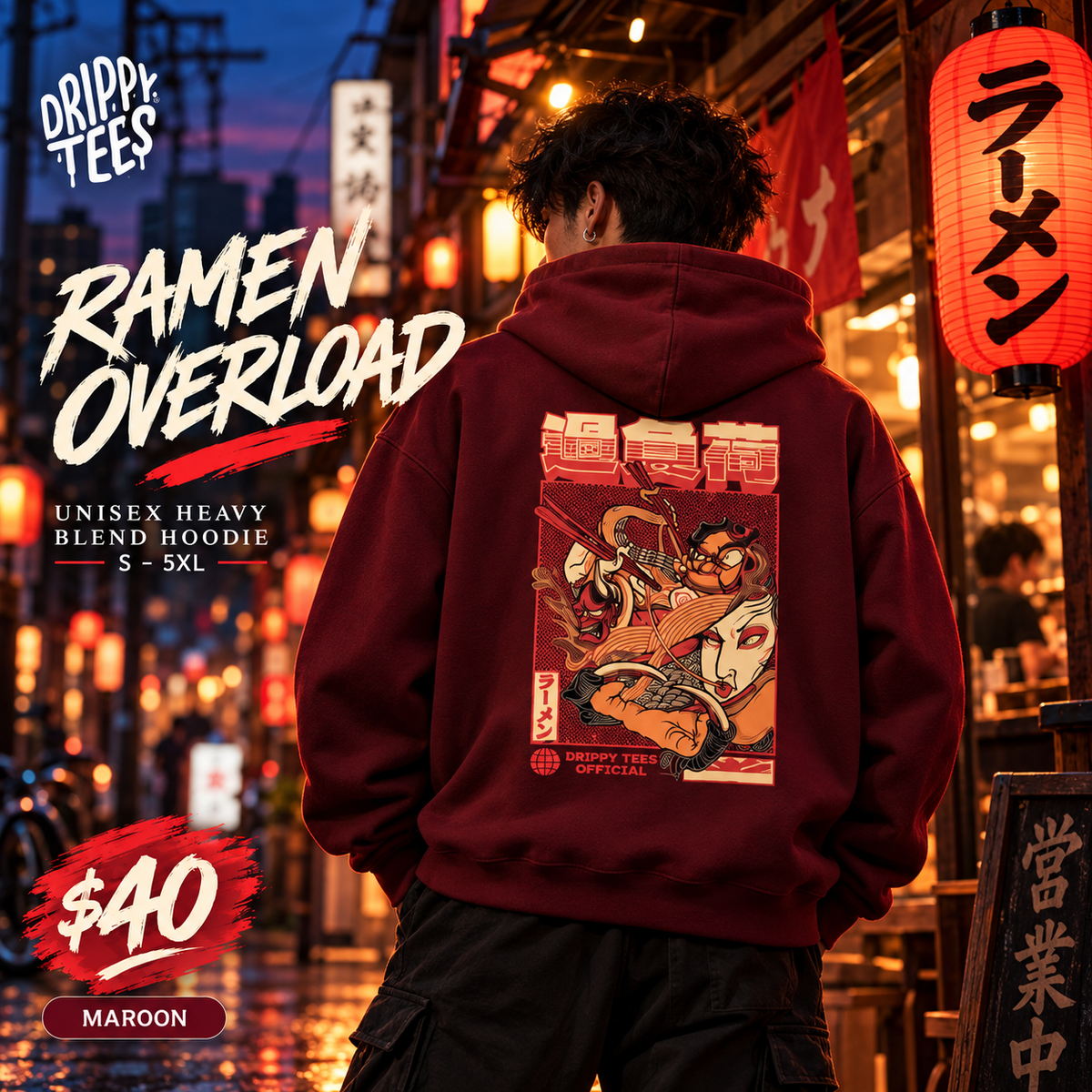 DTO Ramen Overload Unisex Heavy Blend™ Hooded Sweatshirt