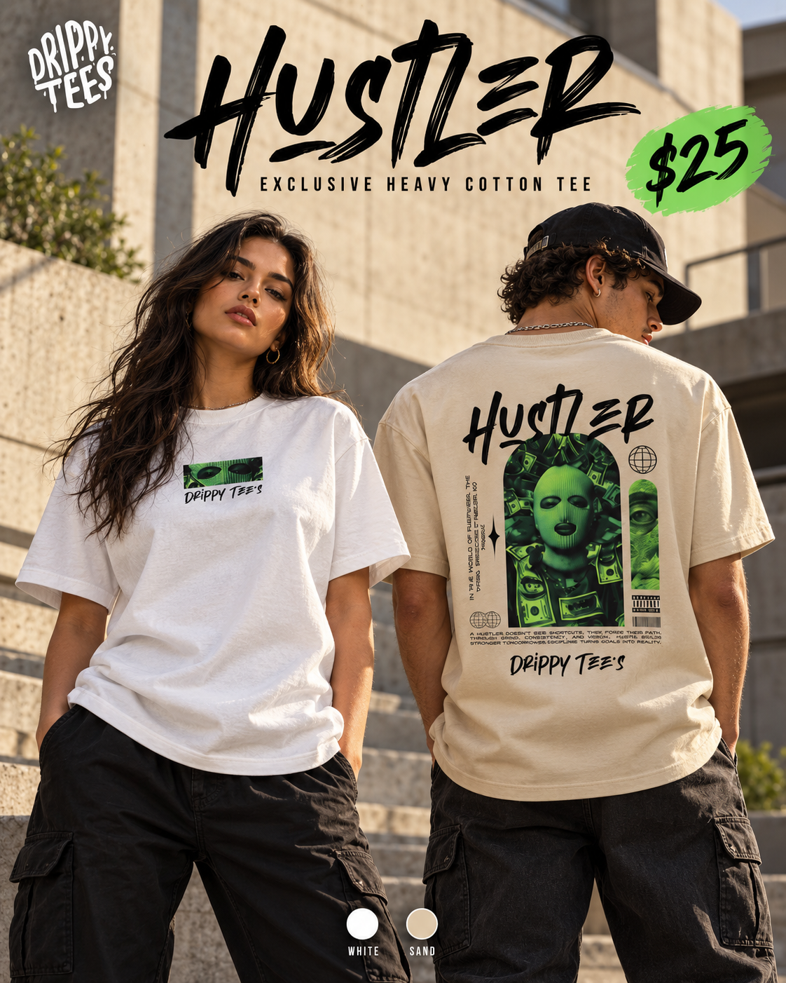Drippy Tee's EXCLUSIVE Hustler Unisex Heavy Cotton Tee