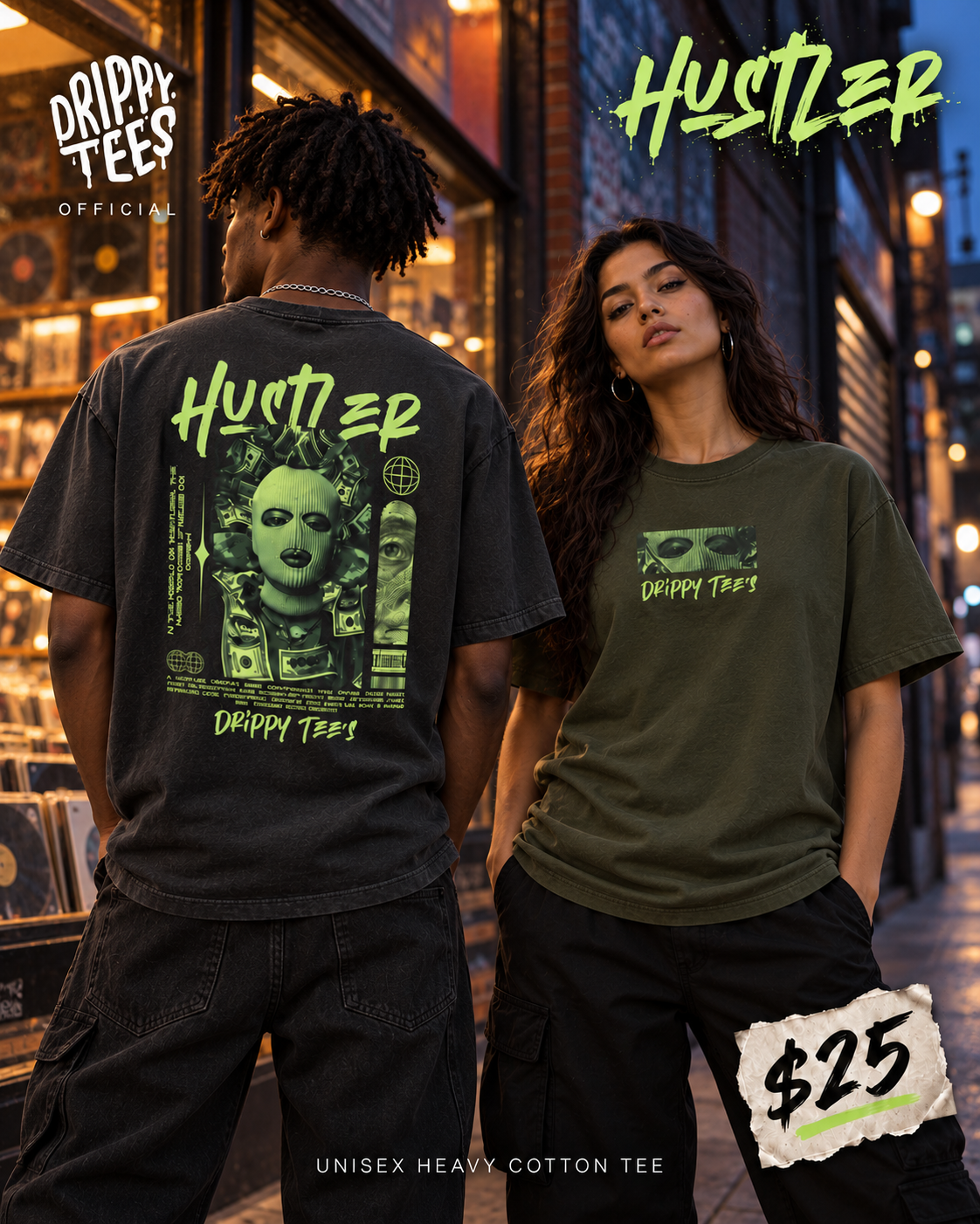 Drippy Tee's Hustler Unisex Heavy Cotton Tee