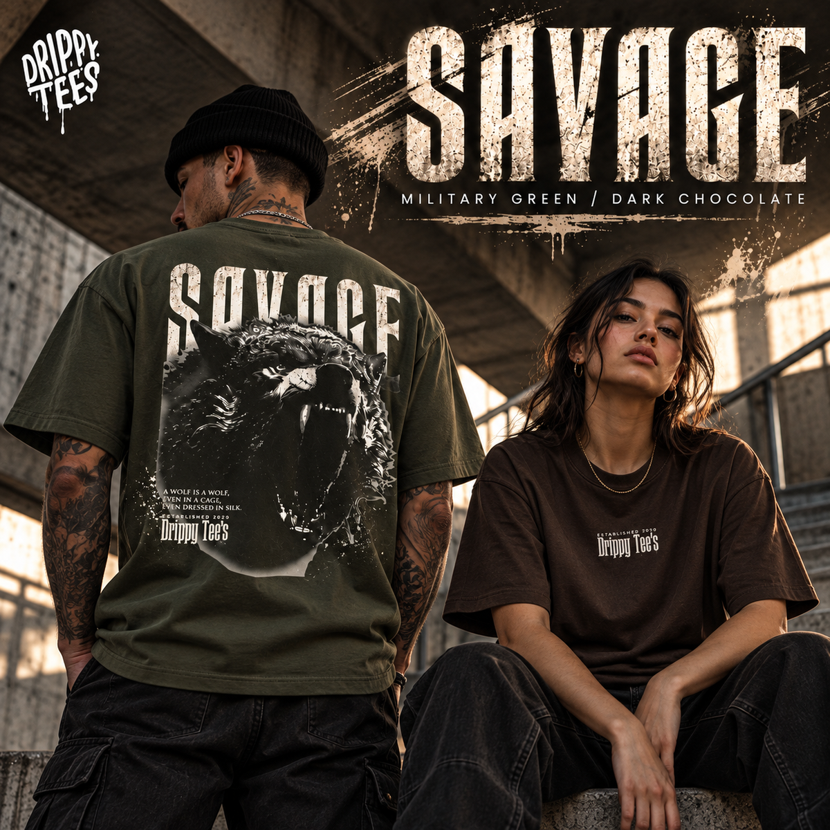 Drippy Tee's Savage Unisex Heavy Cotton Tee