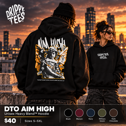 DTO Aim High Unisex Heavy Blend™ Hooded Sweatshirt