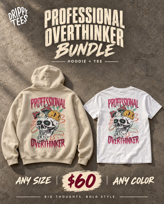 DTO | Professional Overthinker Bundle | Professional Overthinker Hoodie + Tee