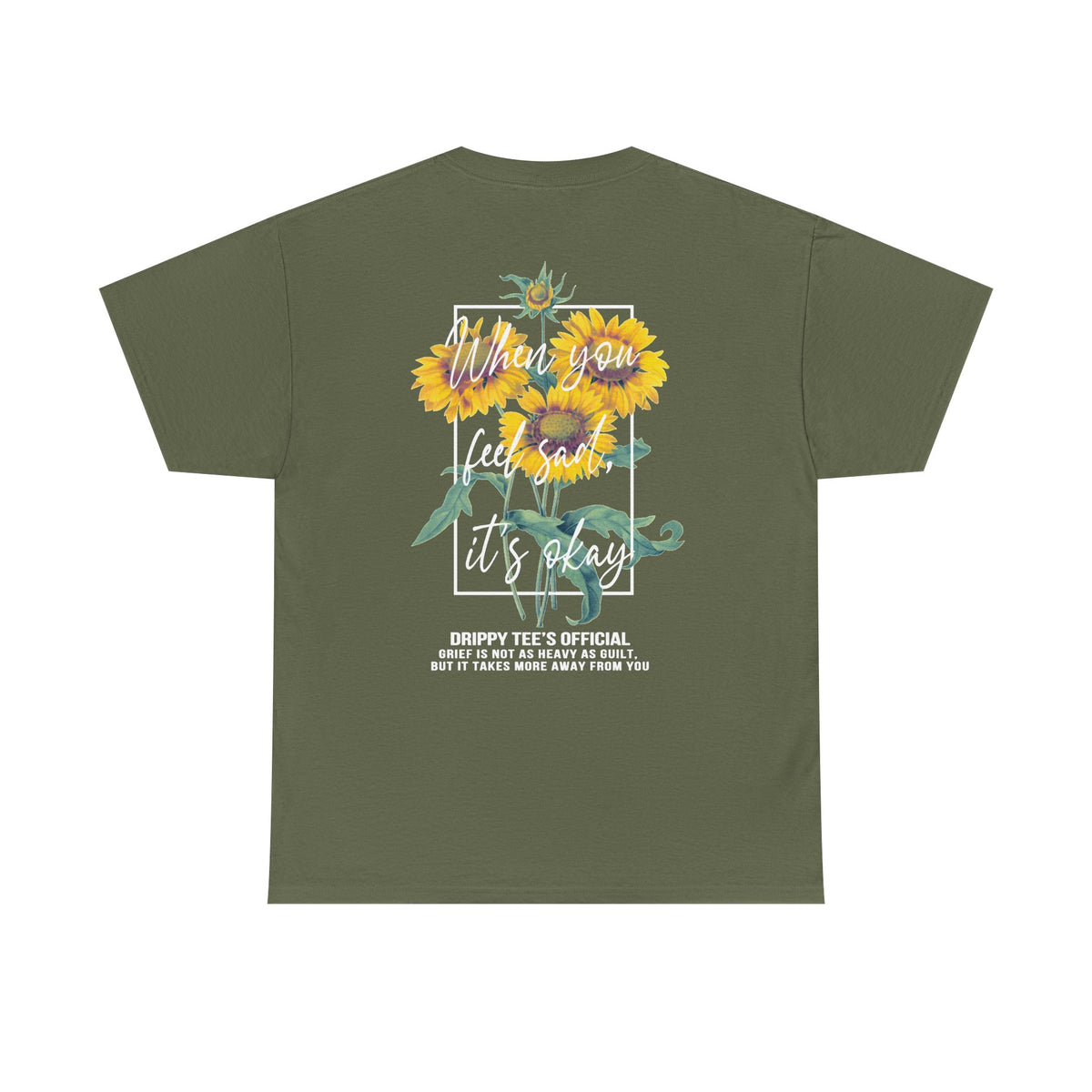 Drippy Tee's Sunflower Sadness Unisex Heavy Cotton Tee