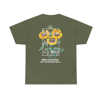 Drippy Tee's Sunflower Sadness Unisex Heavy Cotton Tee