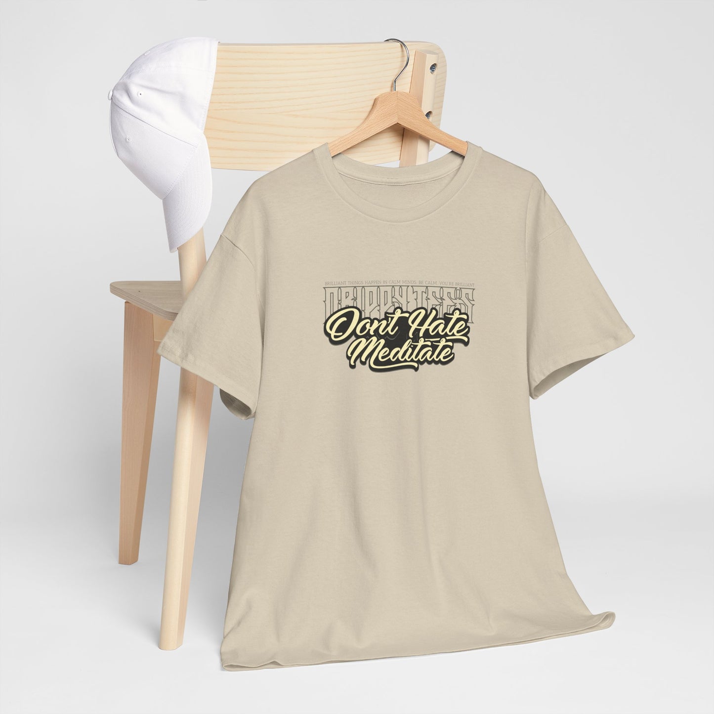 Drippy Tee's Don't Hate Meditate Unisex Heavy Cotton Tee