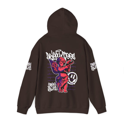DTO Obey The Rules Trendy Unisex Heavy Blend™ Hoodie with Urban Angel Design - Perfect for Streetwear Lovers