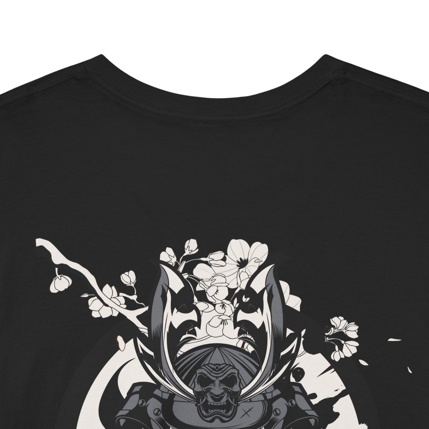 Drippy Tees Samurai Skull Shirt Double Sided Unisex Heavy Cotton Tee