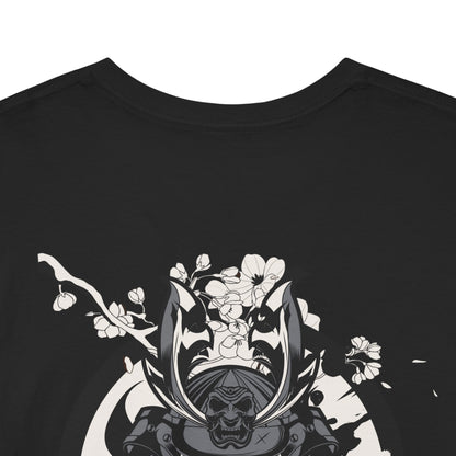 Drippy Tees Samurai Skull Shirt Double Sided Unisex Heavy Cotton Tee