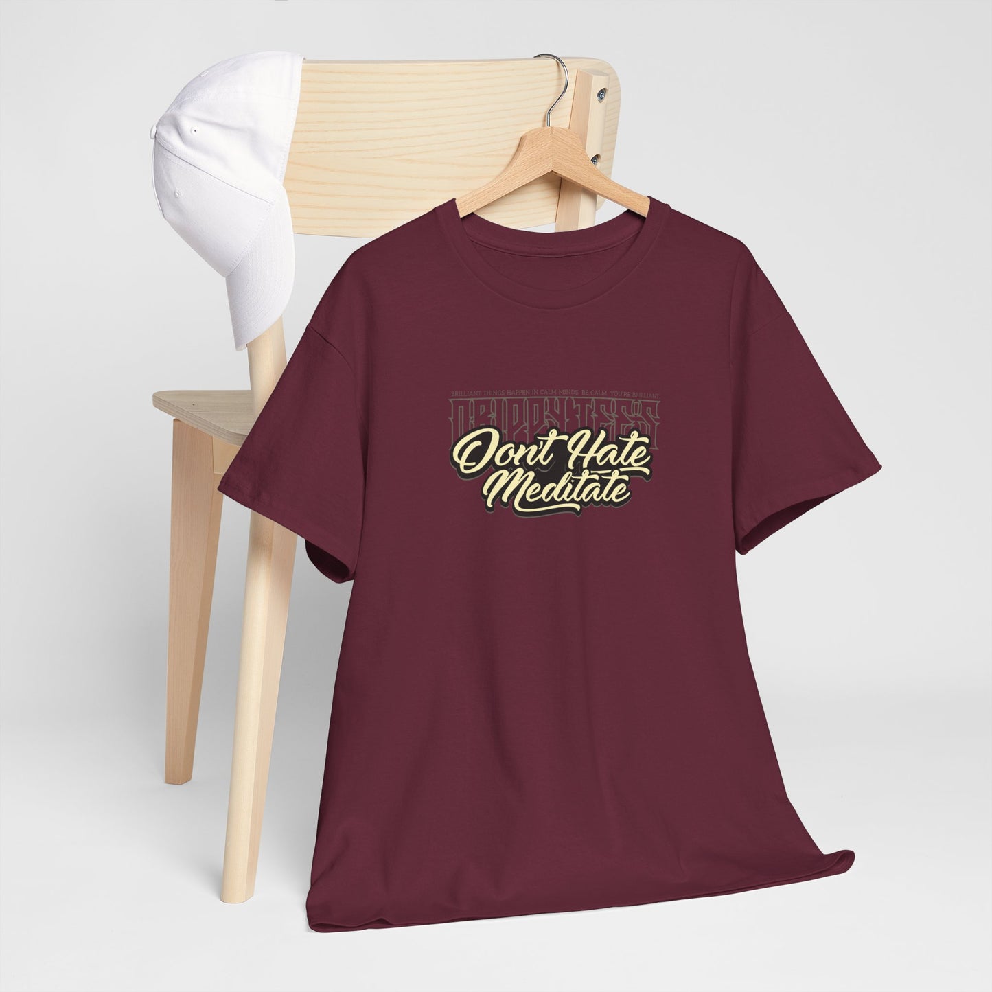Drippy Tee's Don't Hate Meditate Unisex Heavy Cotton Tee