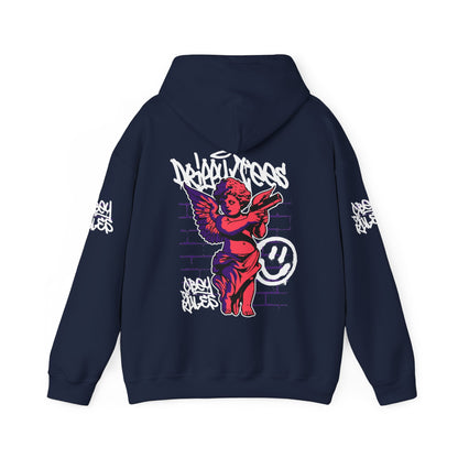 DTO Obey The Rules Trendy Unisex Heavy Blend™ Hoodie with Urban Angel Design - Perfect for Streetwear Lovers