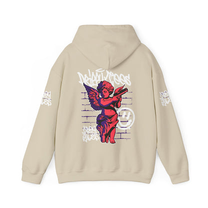 DTO Obey The Rules Trendy Unisex Heavy Blend™ Hoodie with Urban Angel Design - Perfect for Streetwear Lovers