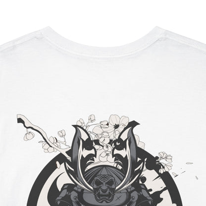 Drippy Tees Samurai Skull Shirt Double Sided Unisex Heavy Cotton Tee