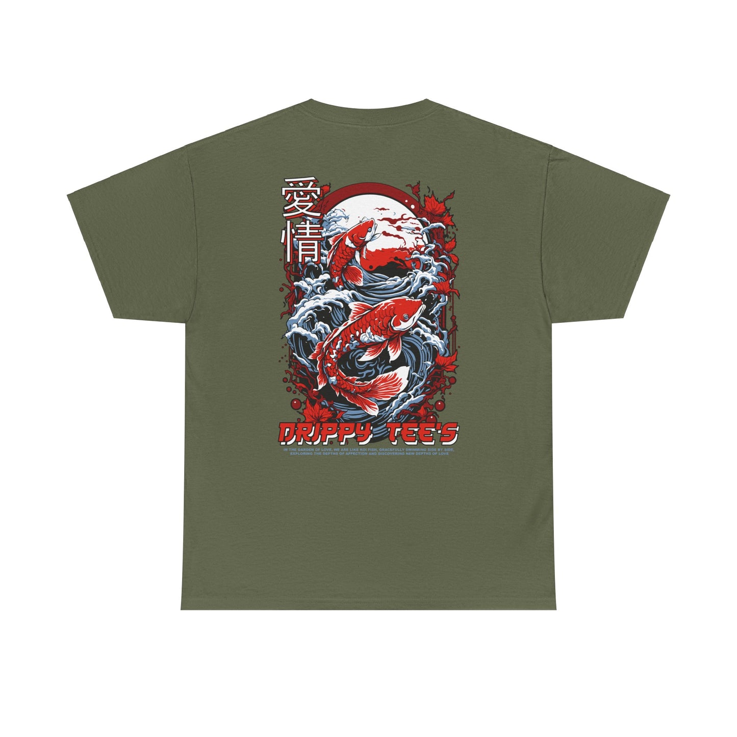 Drippy Tee's Midnight Moon Koi Unisex Heavy Cotton Tee