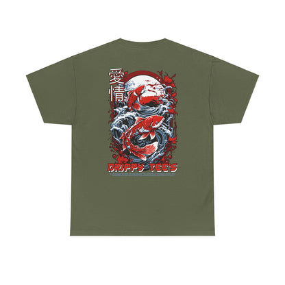 Drippy Tee's Midnight Moon Koi Unisex Heavy Cotton Tee