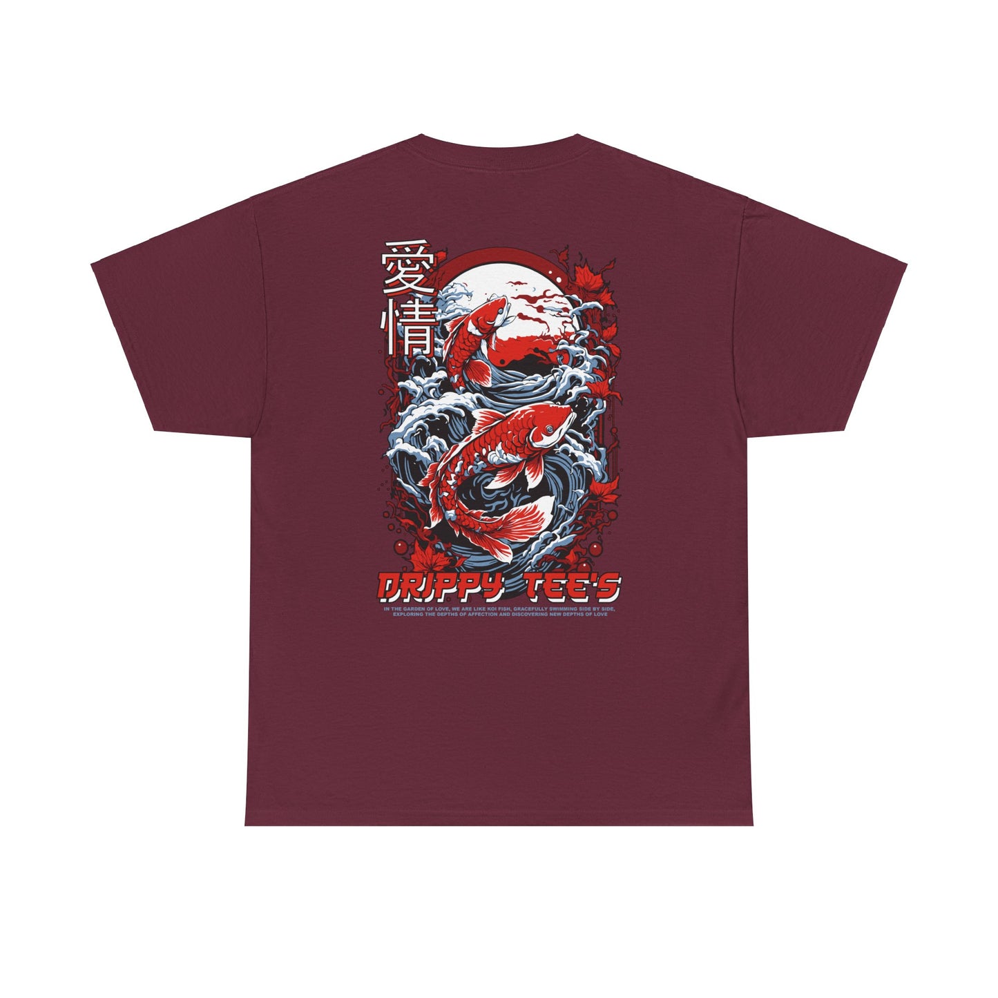 Drippy Tee's Midnight Moon Koi Unisex Heavy Cotton Tee