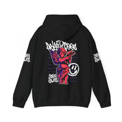 DTO Obey The Rules Trendy Unisex Heavy Blend™ Hoodie with Urban Angel Design - Perfect for Streetwear Lovers