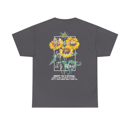 Drippy Tee's Sunflower Sadness Unisex Heavy Cotton Tee
