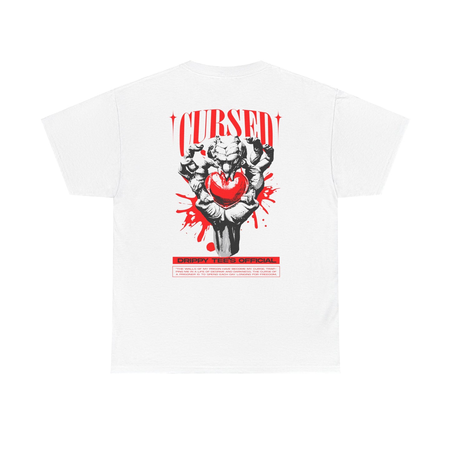 Drippy Tee's Cursed Heart Unisex Heavy Cotton Tee