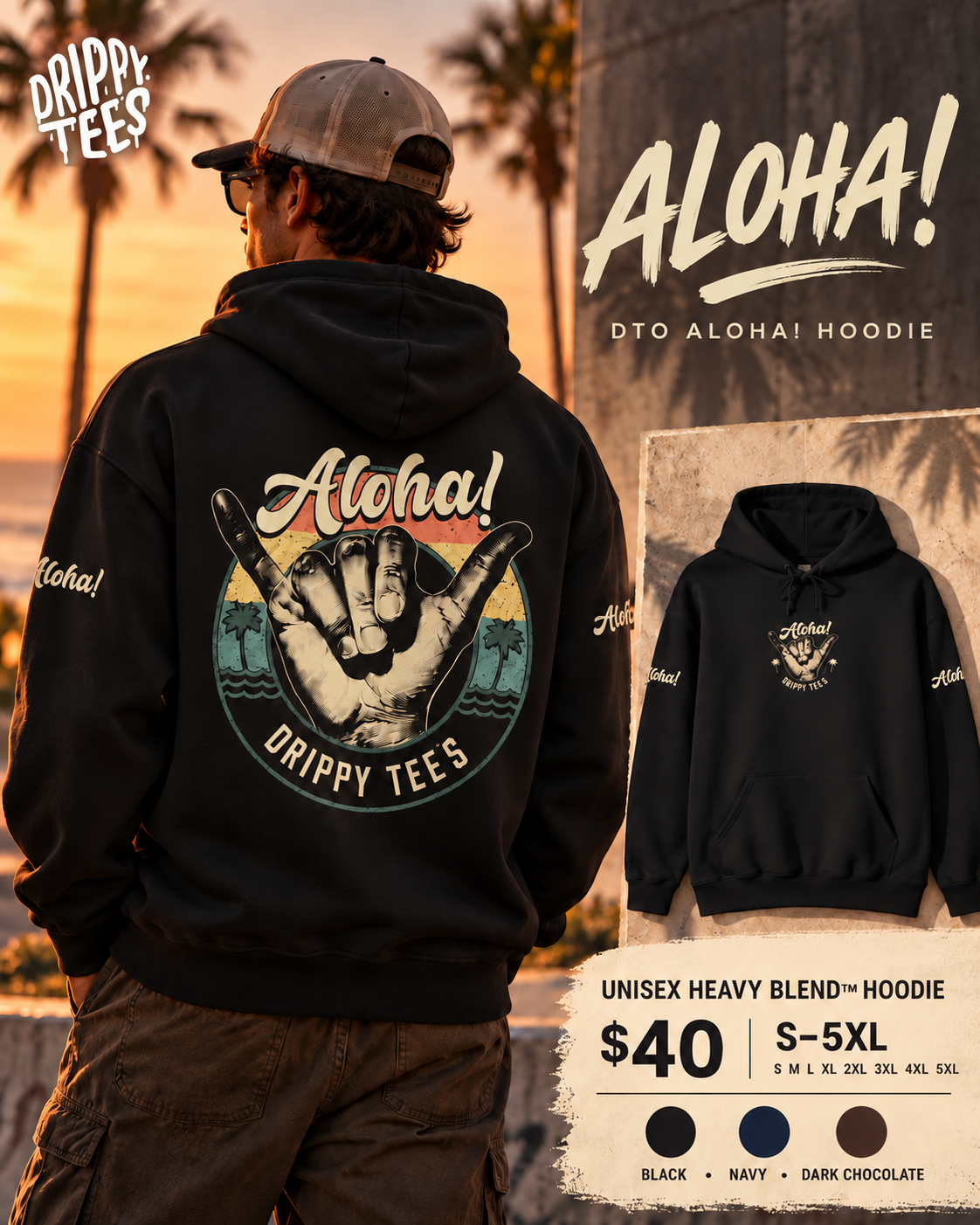 DTO Aloha! Unisex Heavy Blend™ Hooded Sweatshirt