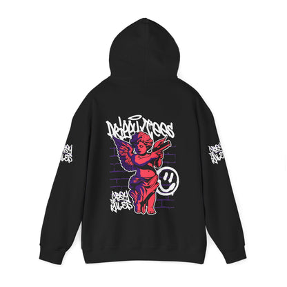 DTO Obey The Rules Trendy Unisex Heavy Blend™ Hoodie with Urban Angel Design - Perfect for Streetwear Lovers